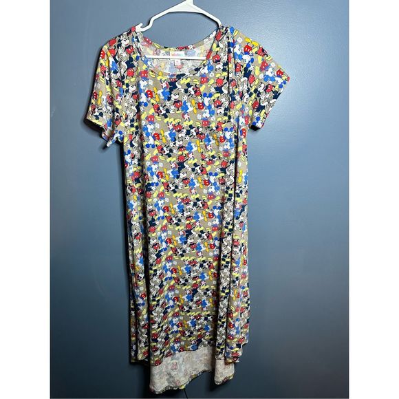 LuLaRoe Dresses & Skirts - Lularoe x Disney Mickey Mouse Carly T-Shirt Dress Loungewear Size Medium